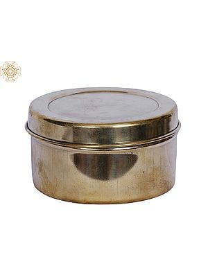 4" Brass Round Container