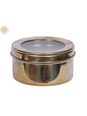 4" Container Box in Brass