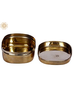 3" Small Brass Square Dabba