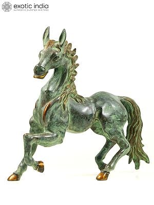 26" Brass Decorative Horse Figurine