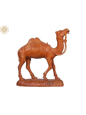 11" Wooden Decorative Camel Figurine
