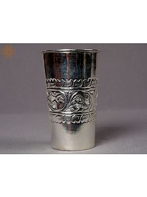 4" Silver Glass From Nepal