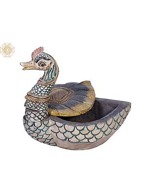 16" Wooden Peacock Box