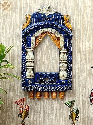 16" Wooden Decorative Jharokha (Window) | Wall Hanging
