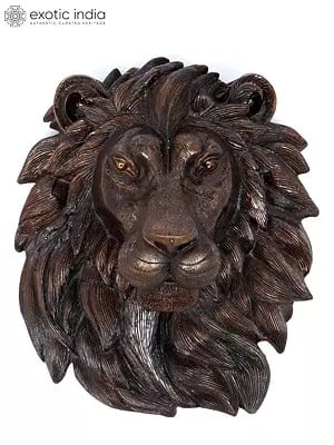 Brass Lion Face Wall Hanging | Home Decor