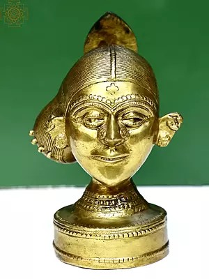 Brass Tribal Lady Face