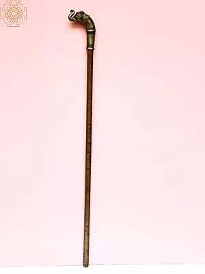 Cane with Elephant Handle (Brass with Copper)