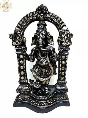 19" Brass Standing Lord Ganesha