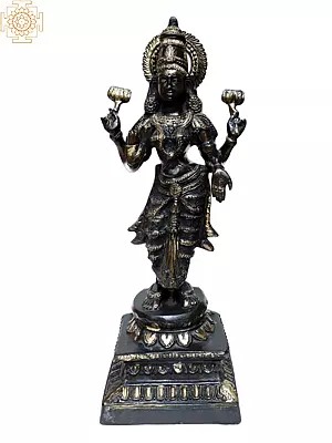 20" Brass Standing Goddess Lakshmi