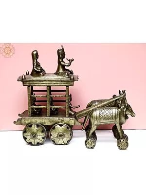 Brass Bullock Cart (Belgadi) on Wheel