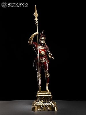 30" Brass Roman Warrior Statue | Home Decor