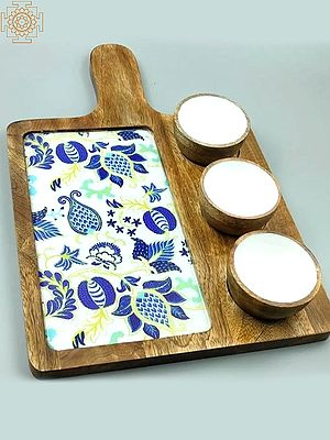 Wooden Tray With Handle Home Decor