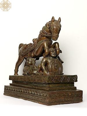 27" Maharathi - The Warriors | Wood Statue