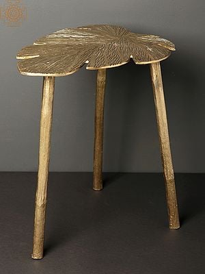 15" Brass Side Table for Living Room