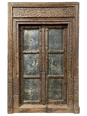 90" Large Old Solid Recycle Wood Door | Vintage Door