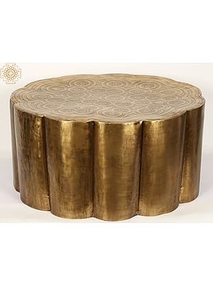36" Large Brass Pedestal/Table