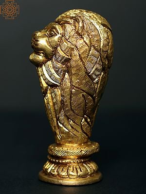 4" Brass Lion Stambh (Pillar)