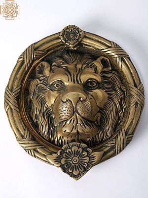 8" Brass Lion Door Knocker