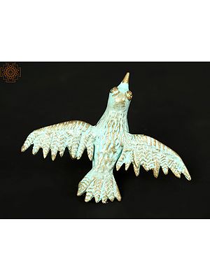 4" Decorative Hand-Painted Bird in Brass | Wall Décor Item