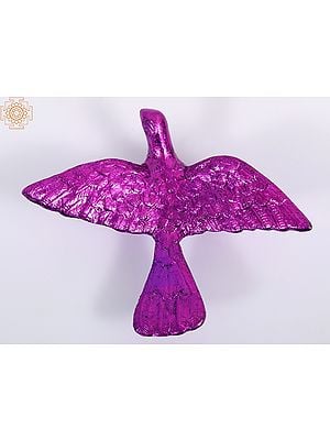 4" Hand-Painted Bird in Brass | Wall Decor