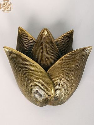 Stylish Wall Hanging Lotus in Brass