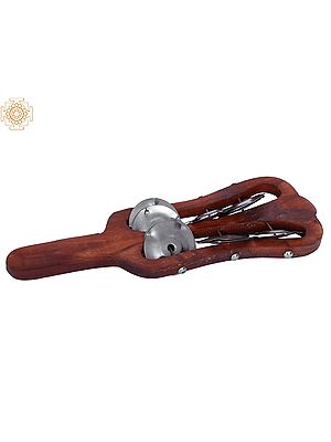 10" Wooden Hand Taal Khartal/Kartal | Musical Instrument