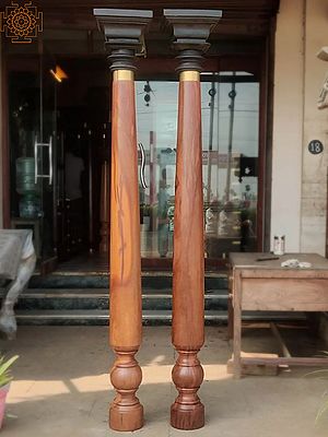 85" Furnished Plywood Pillar | Pair