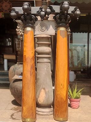 90" Satinwood Pillar | Pair