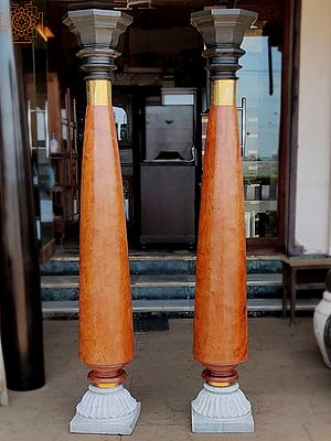 78" Vengai Wood Pillar | Pair