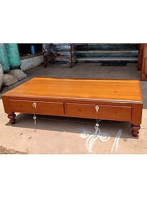 45" Teakwood Teapoy with Drawer
