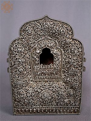 Ancient Copper Silver Ghau Box