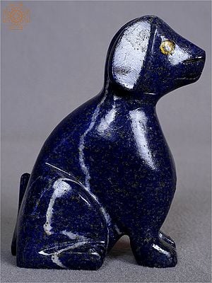 4" Small Lapis Stone Dog