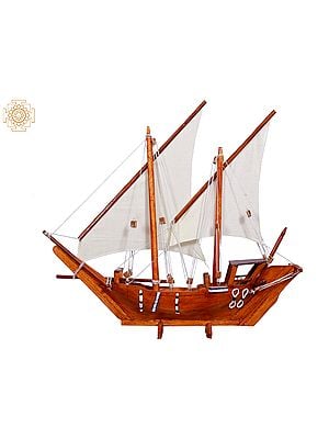 22" Wooden Model of Ship
