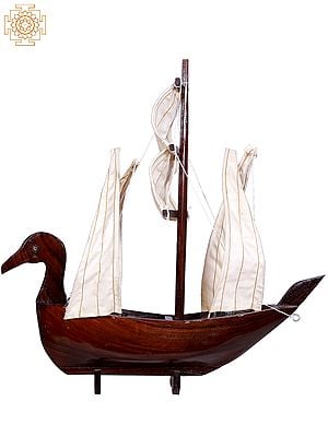 16" Wooden Designer Uru (Boat) Model