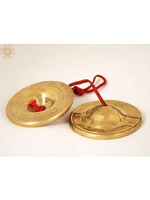 2" Small Brass Manjeera | Musical Instrument