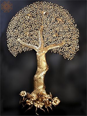 78" Super Large Tree of Life in Brass | Wall Mounted | Home Decor