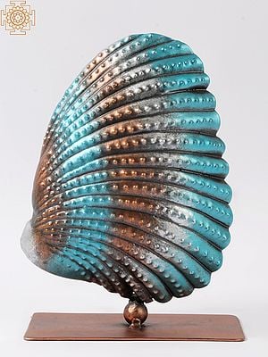 19'' Multi-Color Oyster Table Piece | Iron | Home Décor