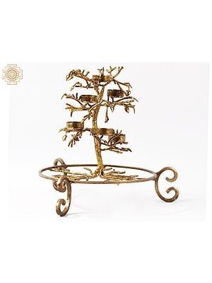 14" Iron Tree Design Candle Holder | Home Décor
