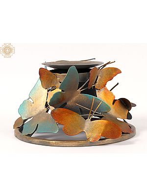 10'' Entangled Butterfly Single Wick Candle Stand | Iron | Home Décor