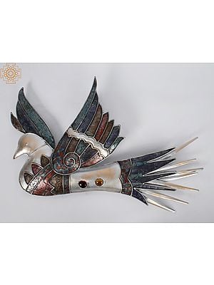 30" Iron Mosaic Bird Wall Décor