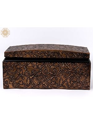 18" Wooden Embossed Designer Rectangular Box