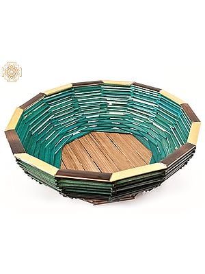 9" Bamboo Handmade Fruit Basket