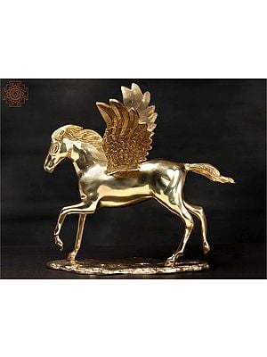 17'' Superfine Pegasus : Winged Divine Stallion | Brass Statue