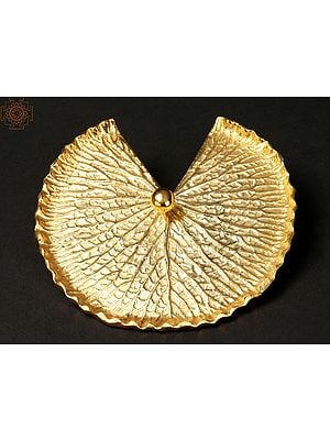 6" Lotus Design Wall Decor | Brass with Gold Plated