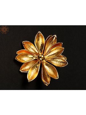 Brass with Gold Plated Flower | Wall Décor
