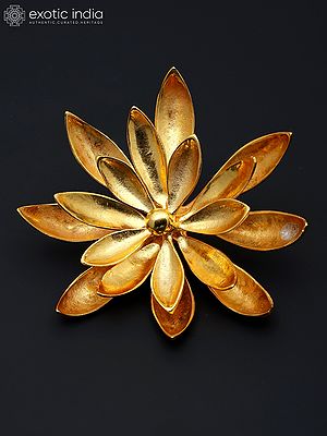 Brass with Gold Plated Flower | Wall Decor