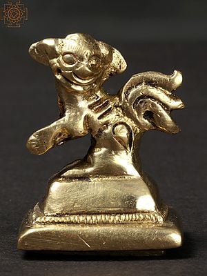 2'' Small Three Tail Fox | Brass Statue