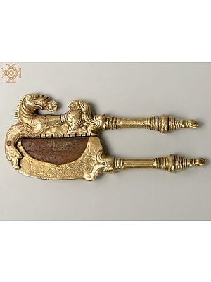 6'' Dragon Design Nut Cracker | Brass and Iron