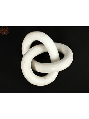 8" Knot - Carved Single Piece of Marble | Designer Showpiece