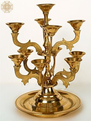 10" Brass Candle Holder